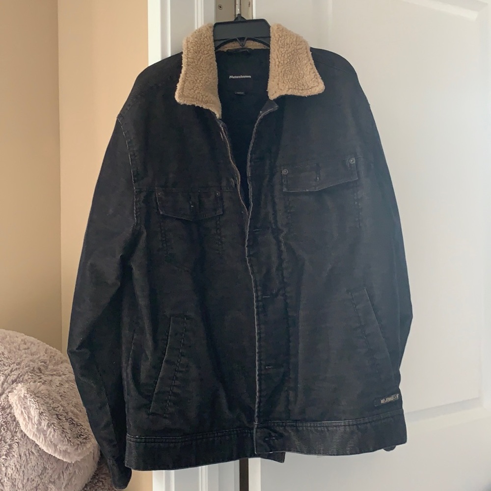 Men's Black corduroy thick jacket size S/170